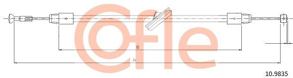 Трос ручника COFLE 92.10.9835 TW7N0 CO 1440993248 изображение 0