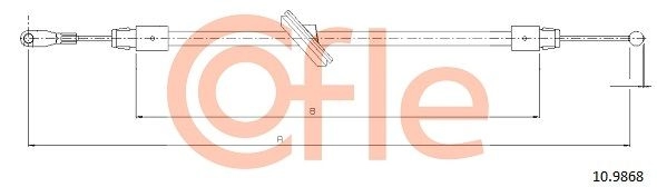 Трос ручника COFLE Y8R EJ 92.10.9868 1440993264 - Изображение 1