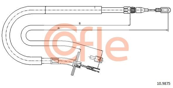 Трос ручника COFLE 1440993272 6N 295X 92.10.9875 изображение 0