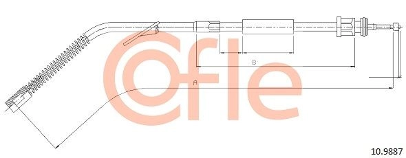 Трос ручника COFLE R G9V4W3 1440993285 92.10.9887 - Изображение 1