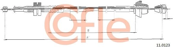 Трос газа COFLE 92.11.0123 1440993294 E1Z 46