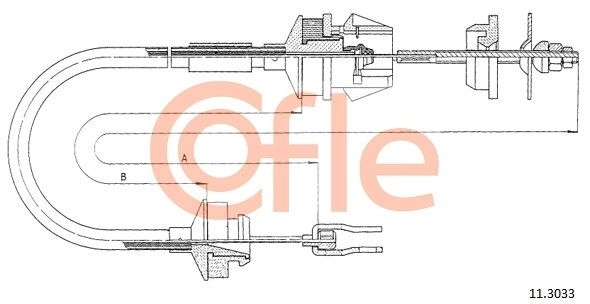 Трос сцепления COFLE 1440993513 92.11.3033 JB PG7