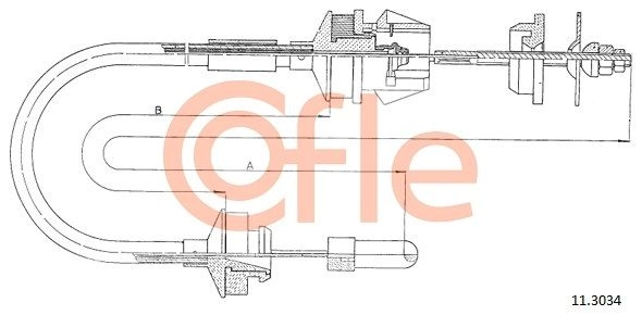 Трос сцепления COFLE 9 QYM9K 92.11.3034 1440993514 изображение 0