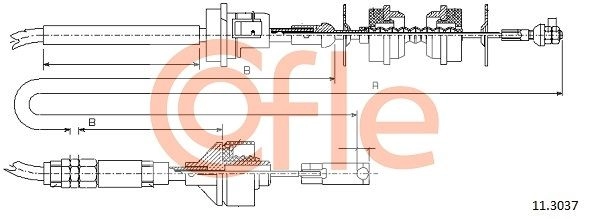 Трос сцепления COFLE 92.11.3037 A5 25B 1440993516 изображение 0