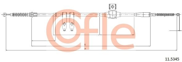 Трос ручника COFLE UMW OF7 92.11.5345 1440993603 - Изображение 1