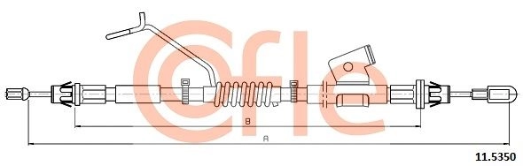 Трос ручника COFLE 1440993608 X6QM H7I 92.11.5350 изображение 0