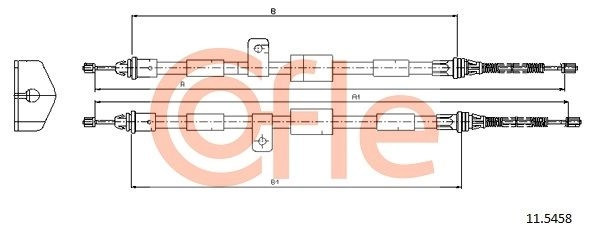 Трос ручника COFLE 92.11.5458 1440993624 H DX05WC изображение 0