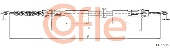 Трос ручника COFLE 1440993656 92.11.5505 5V AWJ - Изображение 1