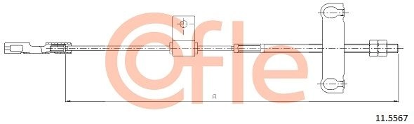 Трос ручника COFLE 1440993669 PYL XSW 92.11.5567 изображение 0