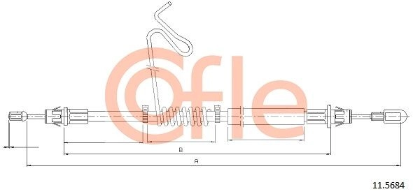 Трос ручника COFLE 92.11.5684 CLNP YTT 1440993714 изображение 0