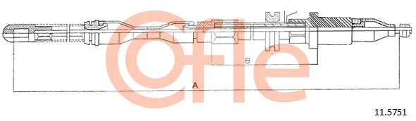 Трос ручника COFLE GIC0 OXK 92.11.5751 1440993725 изображение 0