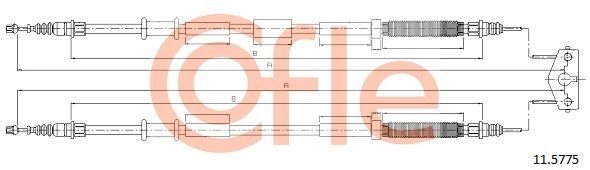 Трос ручника COFLE 92.11.5775 NZUS 3X 1440993749 - Изображение 1