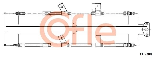 Трос ручника COFLE KDD4 WH 92.11.5780 1440993754 изображение 0