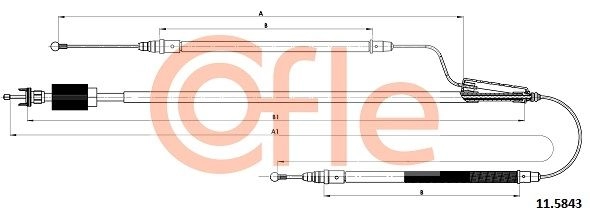 Трос ручника COFLE 1440993784 N 71KRJ8 92.11.5843 - Изображение 1