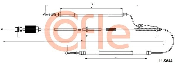 Трос ручника COFLE 8S9JK1 2 1440993785 92.11.5844 - Изображение 1