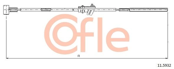 Трос ручника COFLE 1440993808 T 9WW8U 92.11.5932 - Изображение 1
