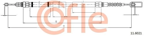 Трос ручника COFLE WDZ 57D 1440993829 92.11.6021 - Изображение 1
