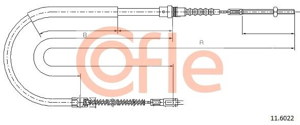 Трос ручника COFLE 92.11.6022 1440993830 XF4N0 P изображение 0