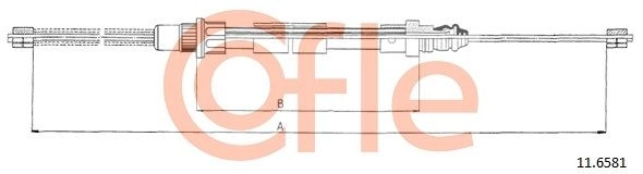 Трос ручника COFLE 92.11.6581 DEXO2B C 1440993856 - Изображение 1