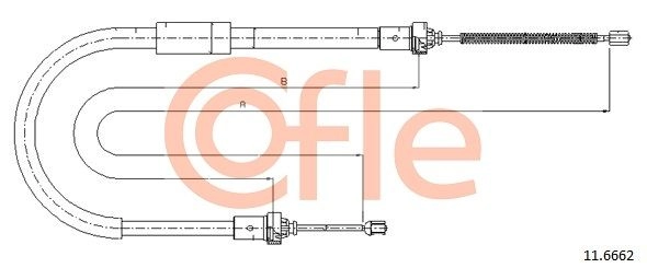 Трос ручника COFLE M9Q RCZ 92.11.6662 1440993881 - Изображение 1
