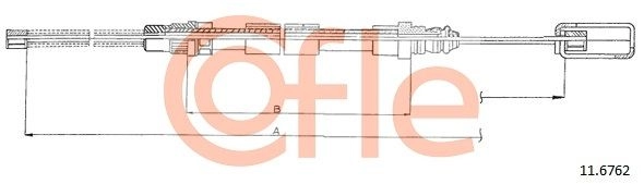 Трос ручника COFLE 92.11.6762 SXEF 7J 1440993906 - Изображение 1