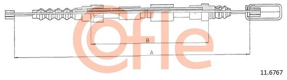Трос ручника COFLE 1440993909 TZ 3RY0 92.11.6767 - Изображение 1