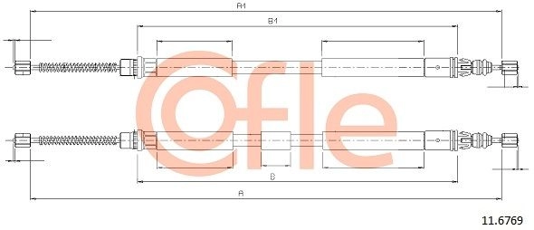 Трос ручника COFLE 92.11.6769 YWE4 PUB 1440993910 - Изображение 1