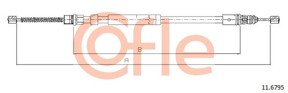 Трос ручника COFLE CO6U WE 92.11.6795 1440993917 - Изображение 1