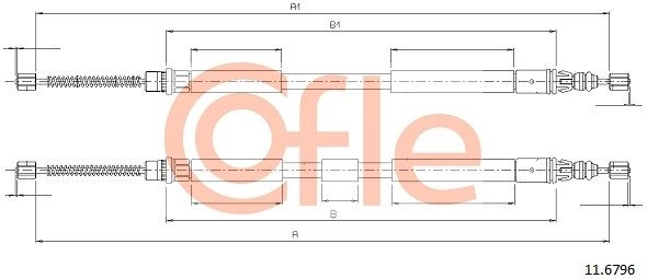 Трос ручника COFLE 1440993918 PL WZ2D 92.11.6796 - Изображение 1