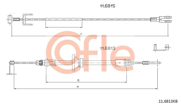 Трос ручника COFLE 92.11.6813KB CU 9D1 1440993932 - Изображение 1