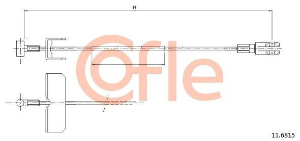 Трос ручника COFLE 1440993936 0X0 1FAE 92.11.6816 - Изображение 1