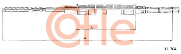 Трос ручника COFLE 1440993942 58FRG C 92.11.704 - Изображение 1