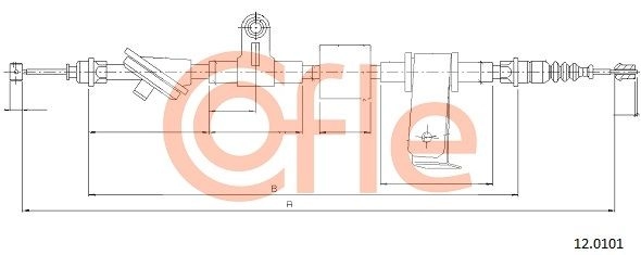 Трос ручника COFLE 92.12.0101 SSLTKQ R 1440993982 - Изображение 1
