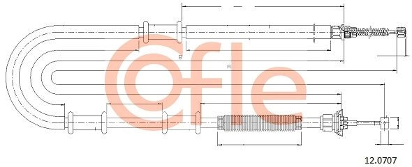 Трос ручника COFLE 0D 6H0O0 92.12.0707 1440993992 - Изображение 1