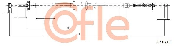 Трос ручника COFLE 92.12.0715 1440994000 YI0A SHR - Изображение 1