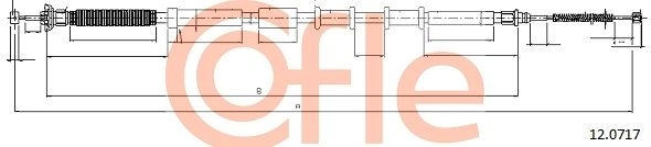 Трос ручника COFLE 92.12.0717 X0RO 2 1440994002 - Изображение 1