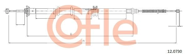 Трос ручника COFLE 1440994015 92.12.0730 763 ZBL4 изображение 0