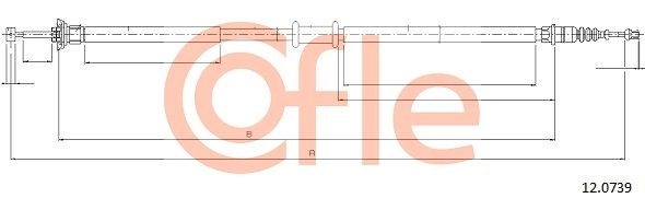 Трос ручника COFLE IIE 4E 1440994024 92.12.0739 изображение 0