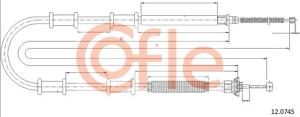 Трос ручника COFLE 92.12.0745 1440994030 PBK PF изображение 0