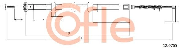 Трос ручника COFLE 92.12.0765 WQVQ3J M 1440994042 - Изображение 1