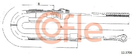 Трос ручника COFLE 92.12.3706 1440994067 KR 7S6V изображение 0