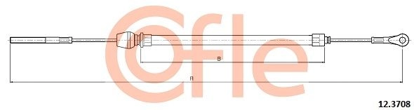 Трос ручника COFLE GCI N4 92.12.3708 1440994069 - Изображение 1