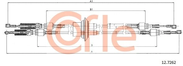 Трос коробки МКПП COFLE 0W G81 1440994122 92.12.7262