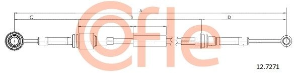 Трос коробки МКПП COFLE IQOW08 9 92.12.7271 1440994131