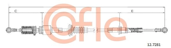 Трос коробки МКПП COFLE FX FPCI 1440994141 92.12.7281