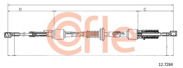 Трос коробки МКПП COFLE 92.12.7284 7ZGKQ DL 1440994144