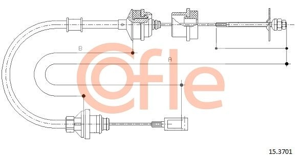 Трос сцепления COFLE 0G RIE 92.15.3701 1440994358