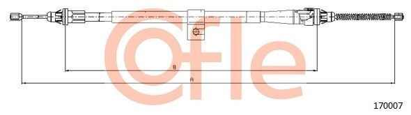 Трос ручника COFLE 92.17.0007 S2HA R 1440994423 - Изображение 1
