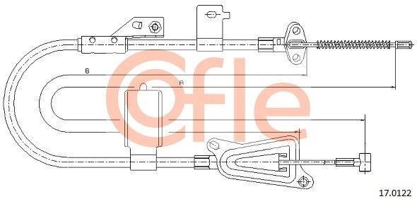 Трос ручника COFLE 1440994445 9CHBL4 F 92.17.0122 изображение 0
