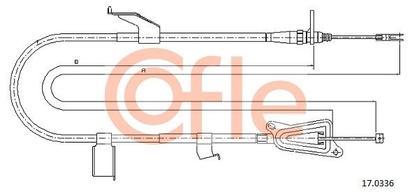 Трос ручника COFLE 92.17.0336 1440994492 6 1NRW изображение 0